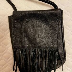 Black Leather Harley Davidson Purse